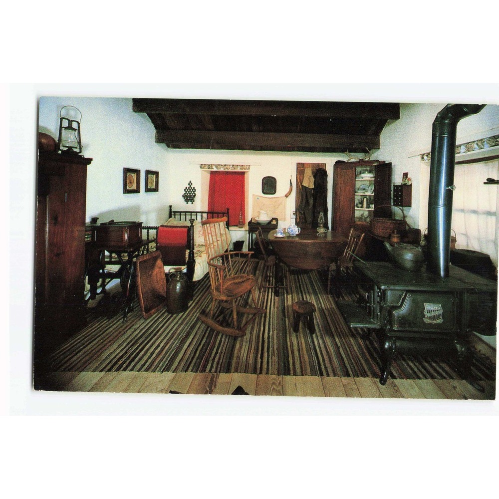Vintage Nebraska Soddy Postcard Prairie Sod House Interior Lincoln NE 570A-CU